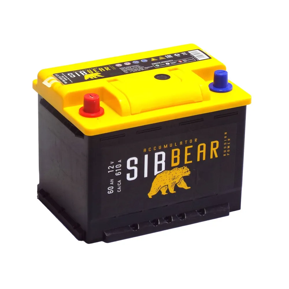 Аккумулятор автомобильный SIBBEAR 60 А*ч п.п 242х175х190