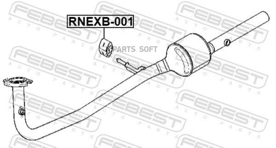 FEBEST RNEXB-001 Подвеска глушителя RENAULT LOGAN RNEXB-001 1шт