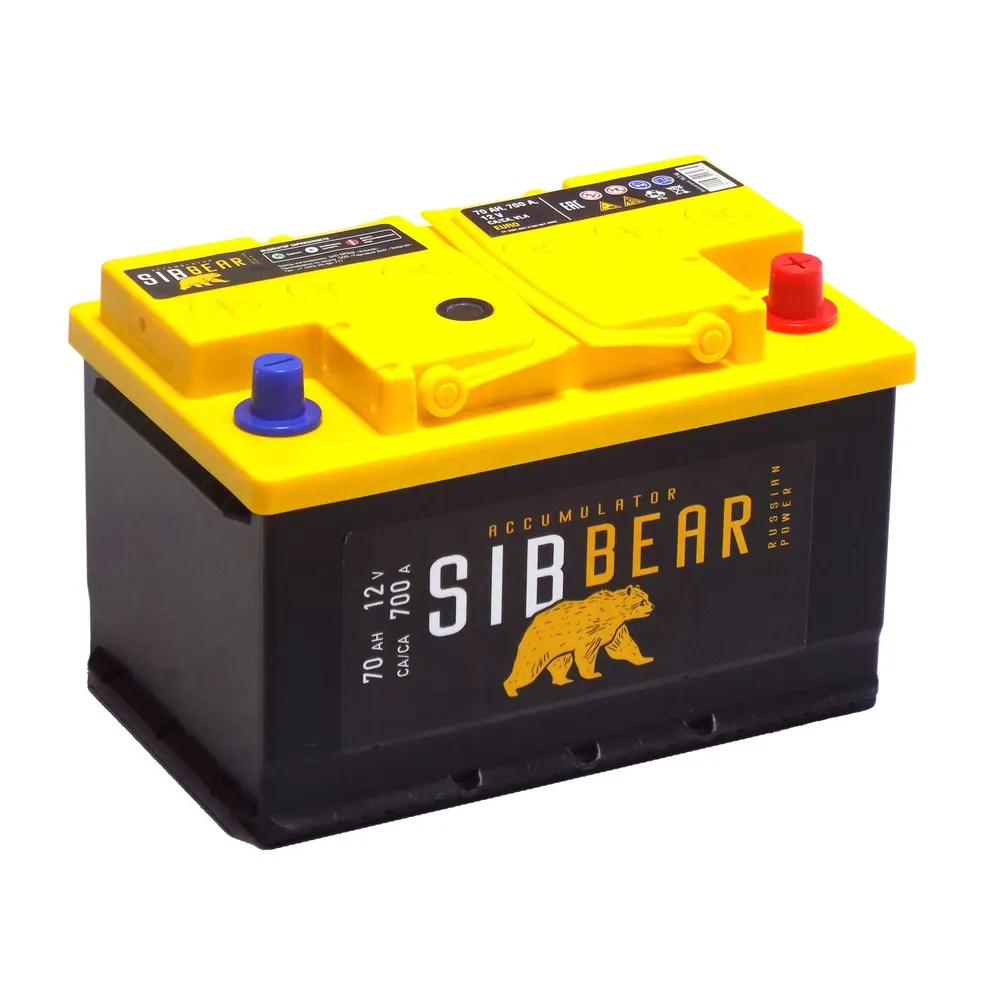 Аккумулятор автомобильный SIBBEAR LB 70 А*ч о.п 278х175х175