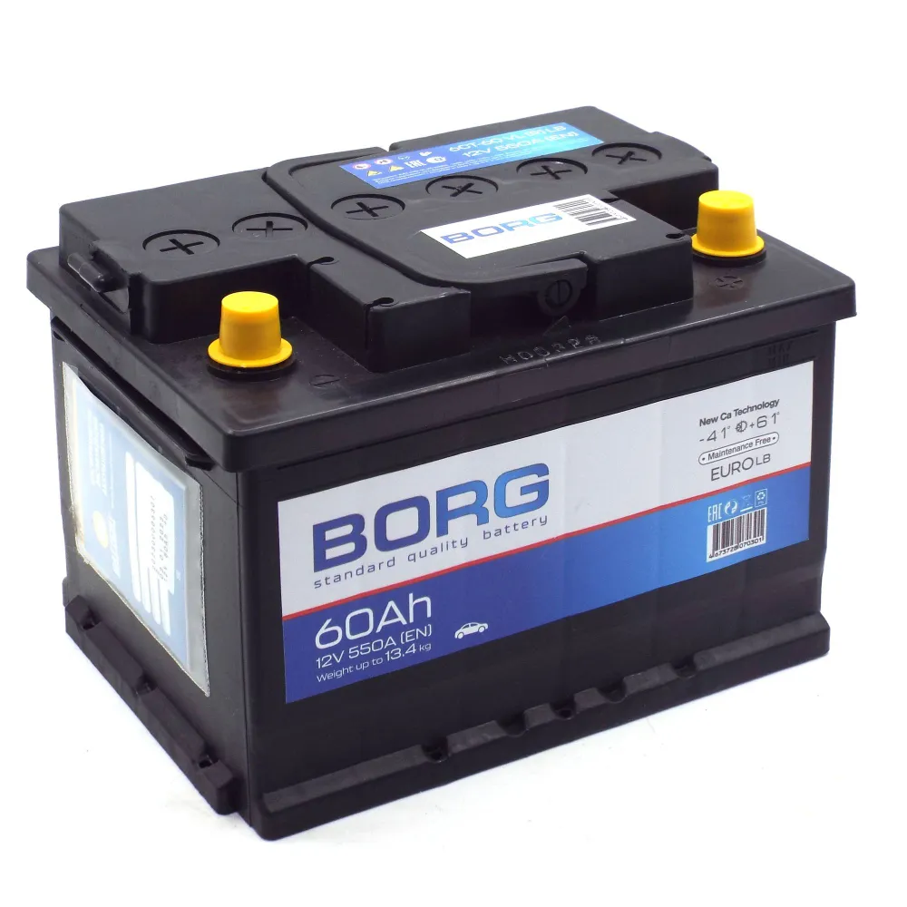 Аккумулятор автомобильный BORG Standart LB 60 А*ч 242x175x175 о.п.