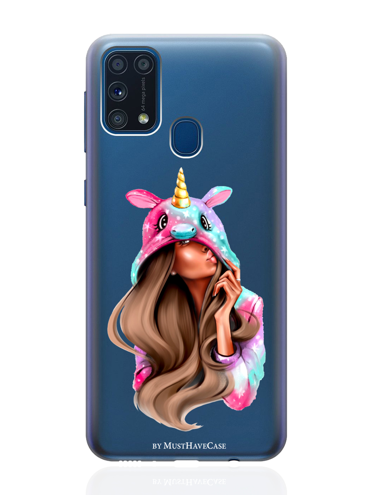 Чехол MustHaveCase для Samsung Galaxy M31 Единорог прозрачный