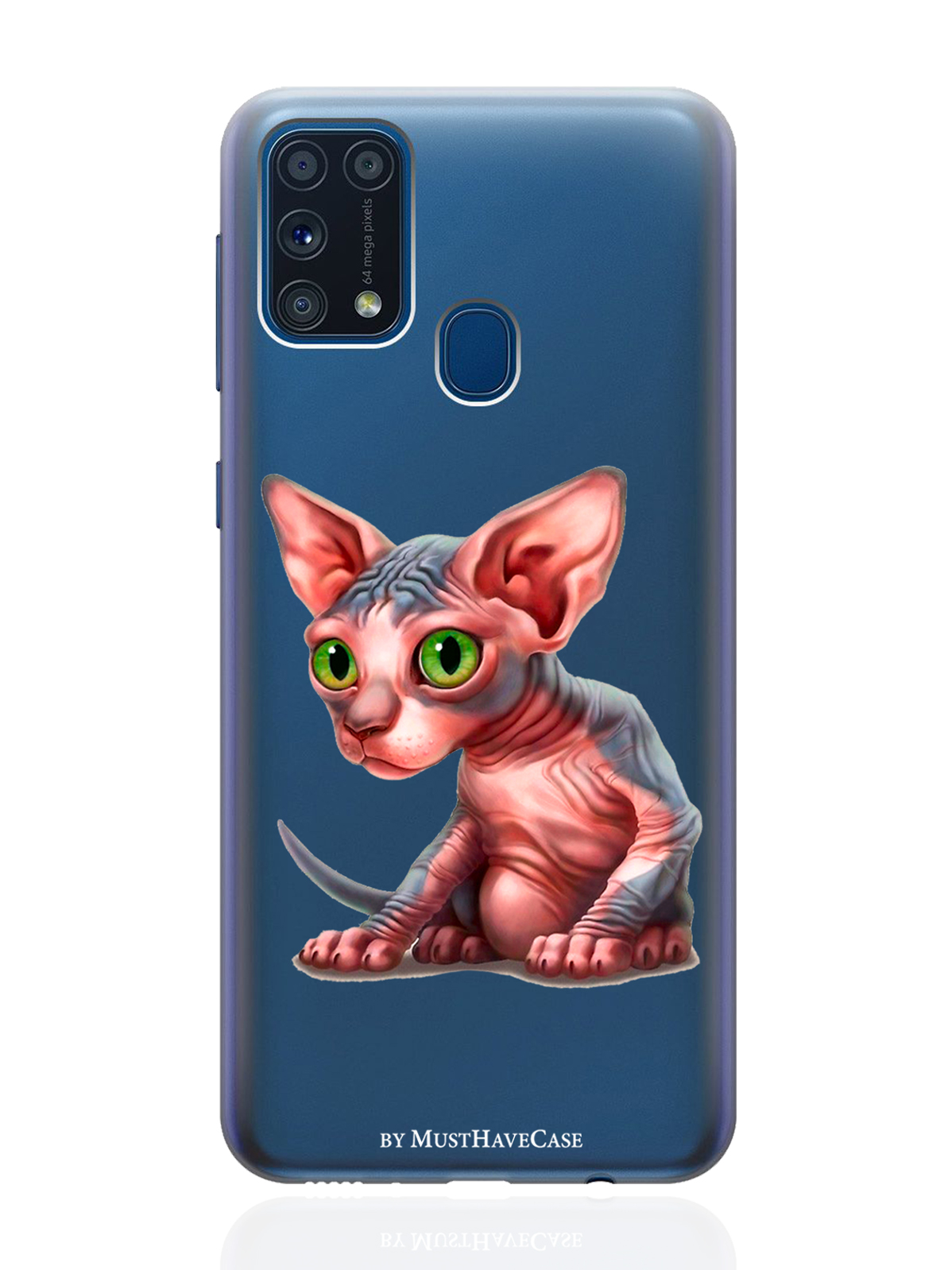 

Чехол MustHaveCase для Samsung Galaxy M31 Сфинкс прозрачный, Прозрачный;розовый, Samsung Galaxy M31 Сфинкс