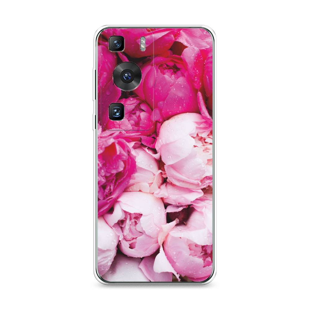

Силиконовый чехол "Пионы розово-белые" на Huawei P60, Прозрачный;розовый