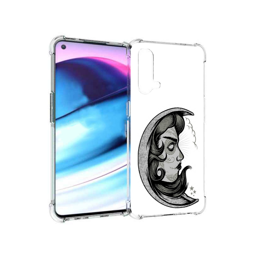 

Чехол MyPads Tocco для OnePlus Nord CE 5G черно белая луна с лицом (PT227196.126.680), Tocco
