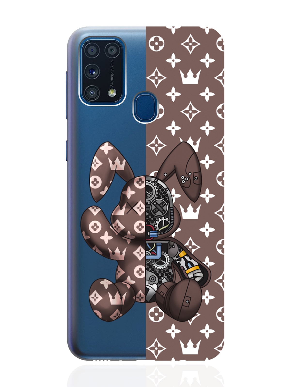 

Чехол MustHaveCase для Samsung Galaxy M31 Bunny Коричневый прозрачный, Прозрачный;коричневый;белый, Samsung Galaxy M31 Bunny Коричневый