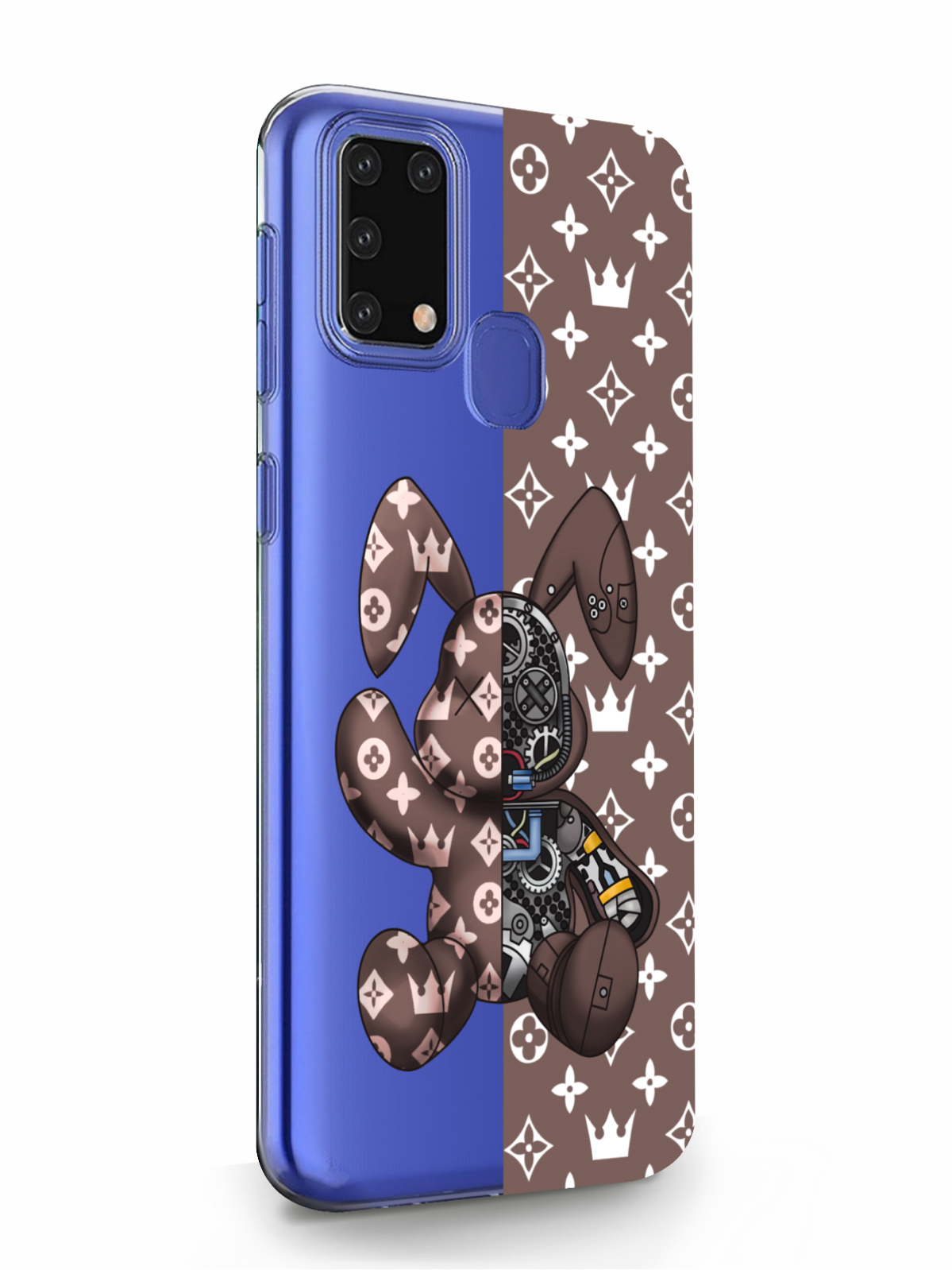 фото Чехол musthavecase для samsung galaxy m31 bunny коричневый прозрачный