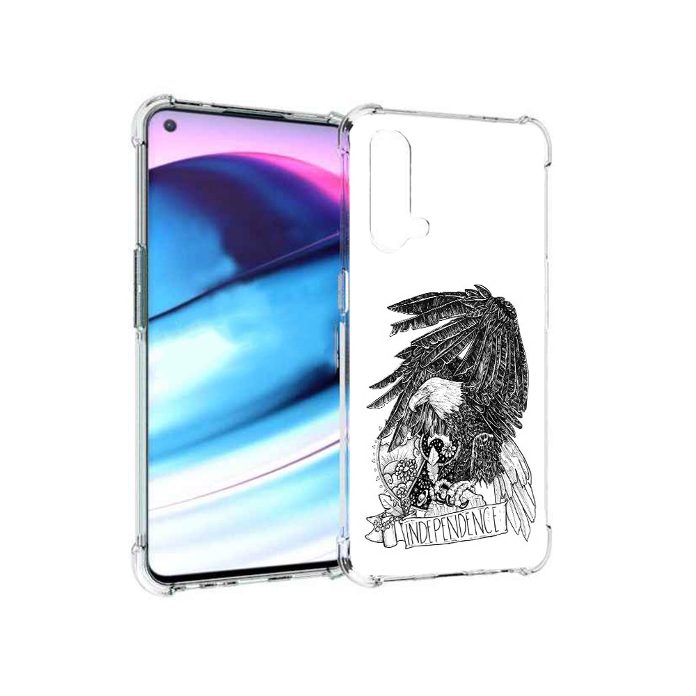 

Чехол MyPads Tocco для OnePlus Nord CE 5G черно белый сокол (PT227196.126.688), Tocco