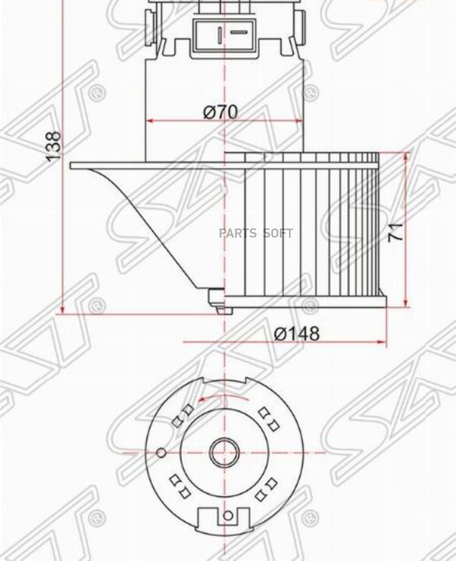 

SAT ST272259H600 Мотор отопителя салона NISSAN X-TRAIL T30 00-07 (LHD)