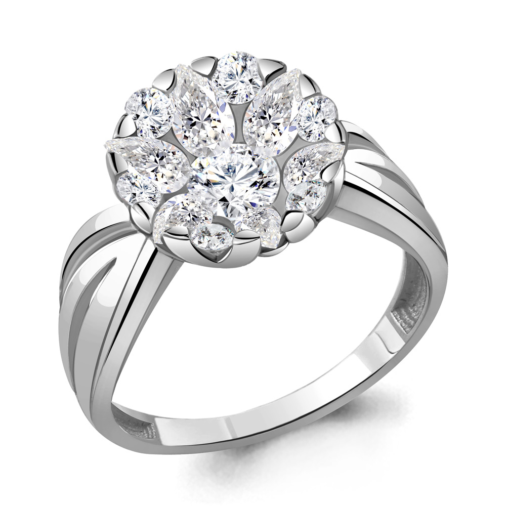 

Кольцо из серебра с фианитом р. 18 Aquamarine 68610А_925_р, 68610А_925_р
