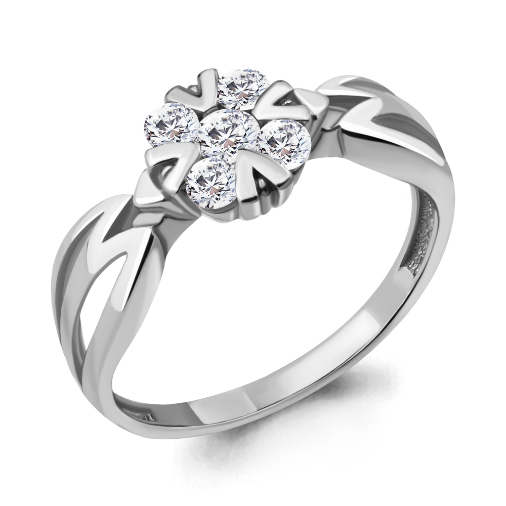 

Кольцо из серебра с фианитом р. 17 Aquamarine 68611А_925_р, 68611А_925_р