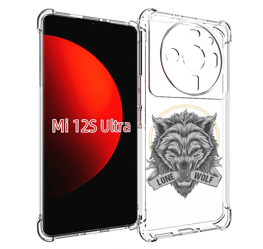 

Чехол MyPads Одинокий-волк мужской для Xiaomi 12S Ultra, Прозрачный, Tocco