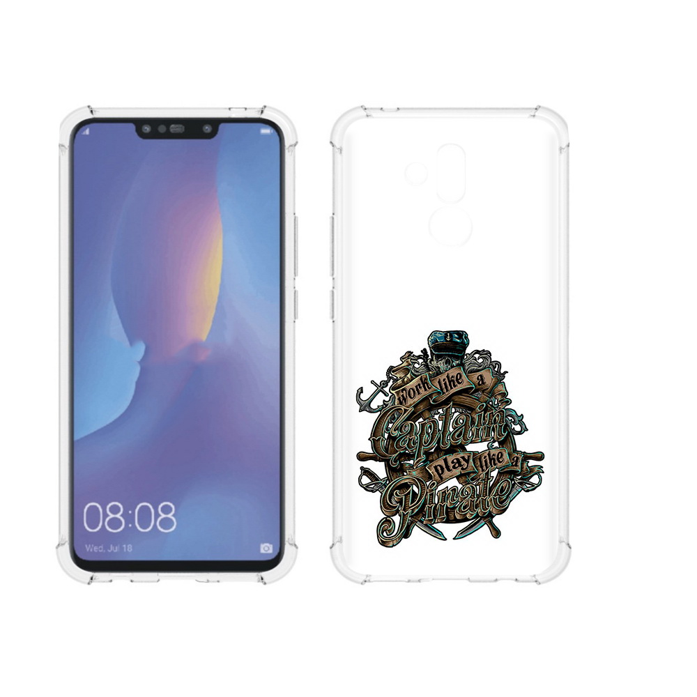 

Чехол MyPads Tocco для Huawei Mate 20 Lite капитан пиратов (PT117828.66.385), Прозрачный, Tocco