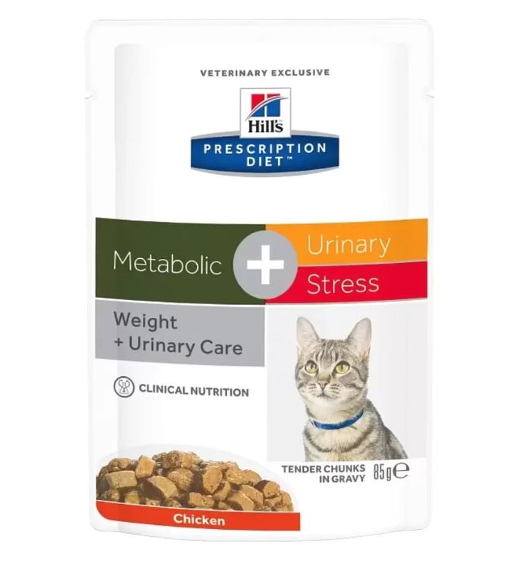 

Влажный корм для кошек Hill's Prescription Diet Metabolic+Urinary Stress, курица, 85 гр