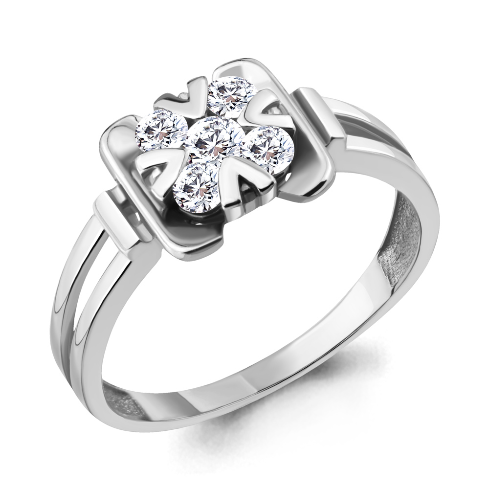 

Кольцо из серебра с фианитом р. 20 Aquamarine 68612А_925_р, 68612А_925_р