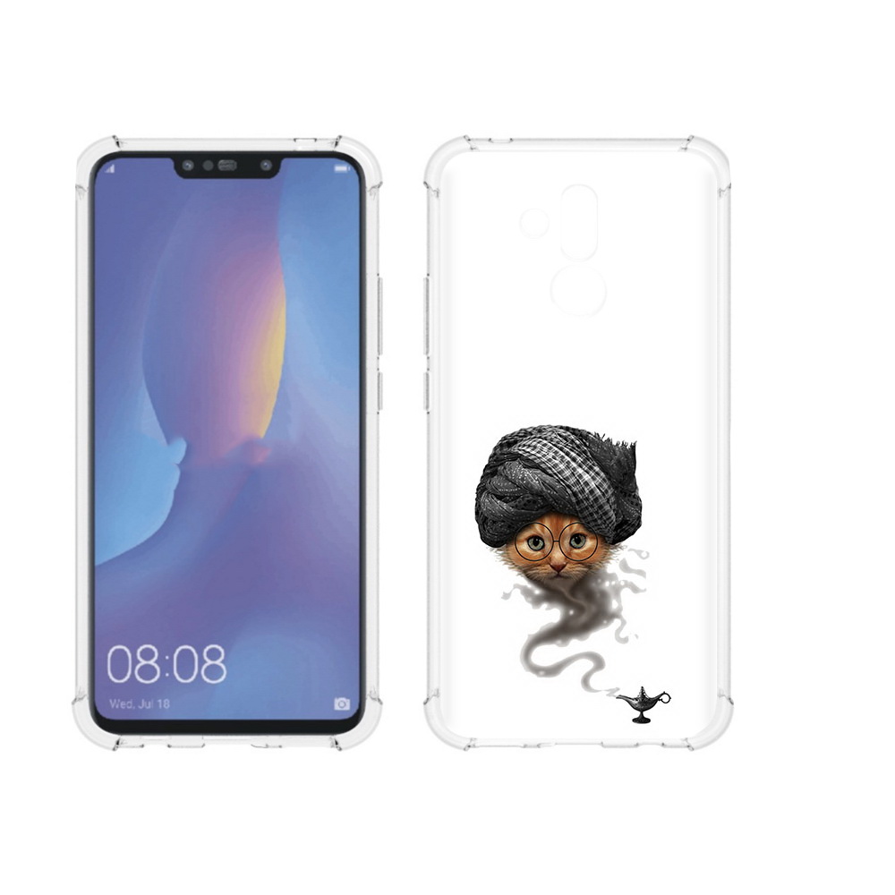 

Чехол MyPads Tocco для Huawei Mate 20 Lite кот джин (PT117828.66.398), Прозрачный, Tocco