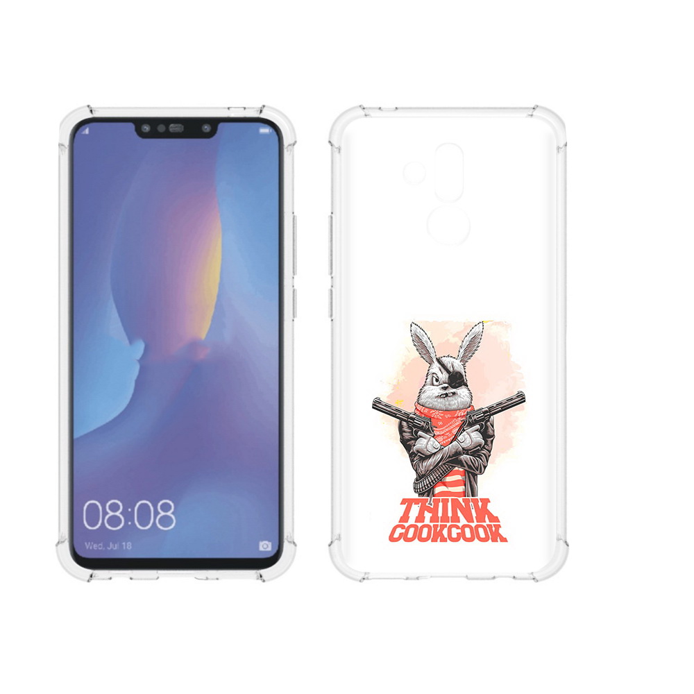 

Чехол MyPads Tocco для Huawei Mate 20 Lite кролик пират (PT117828.66.419), Прозрачный, Tocco