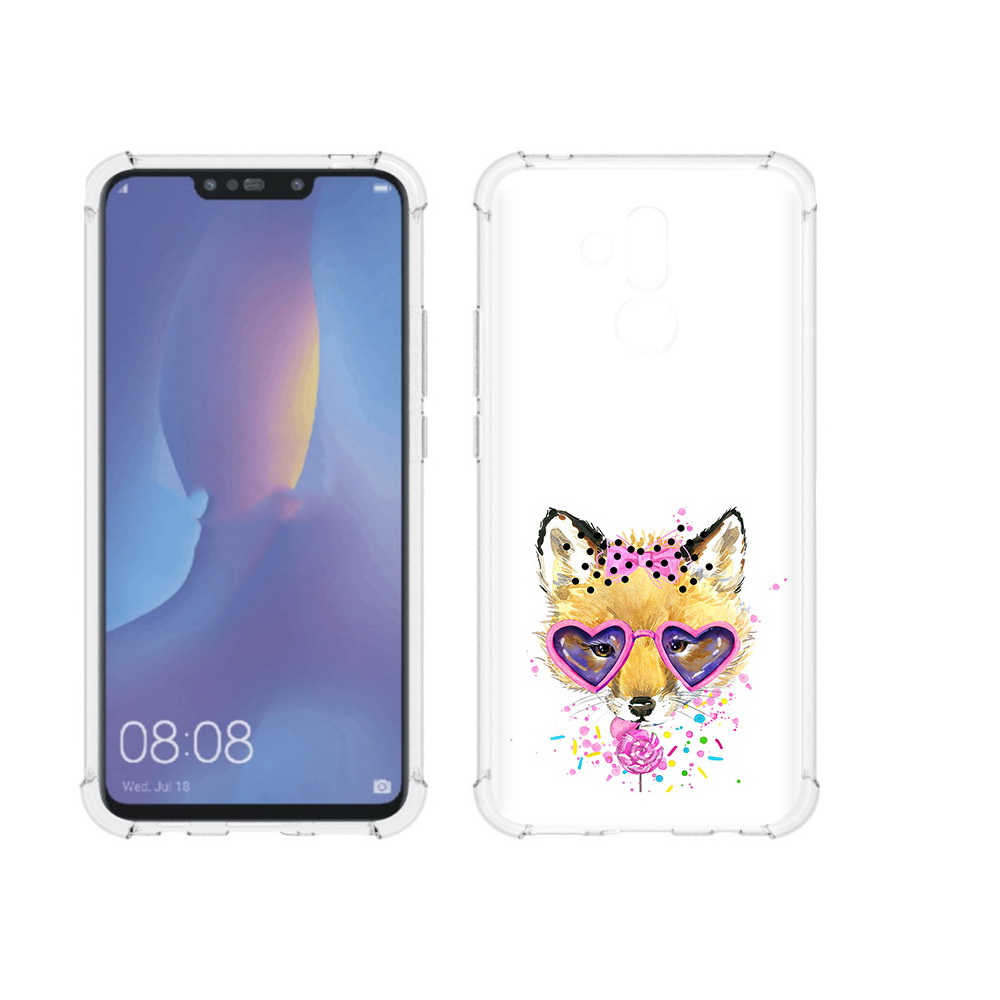 

Чехол MyPads Tocco для Huawei Mate 20 Lite лисенок с бантиком (PT117828.66.441), Прозрачный, Tocco