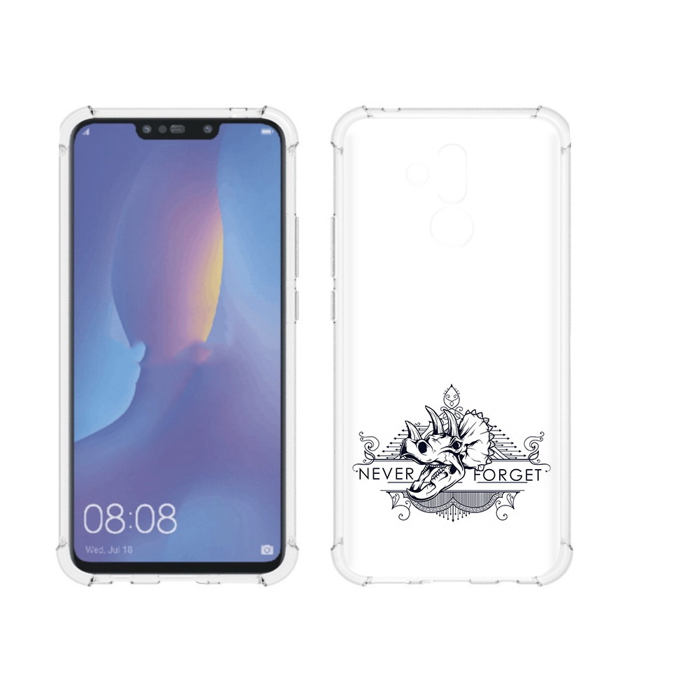 

Чехол MyPads Tocco для Huawei Mate 20 Lite логотип носорога никогда не забуду, Прозрачный, Tocco