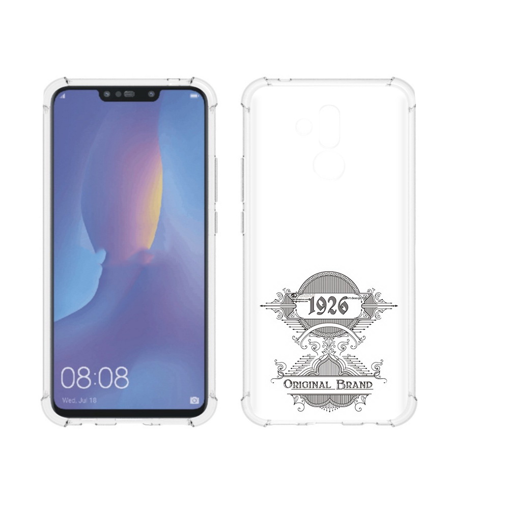 

Чехол MyPads Tocco для Huawei Mate 20 Lite логотип черно белый (PT117828.66.446), Прозрачный, Tocco