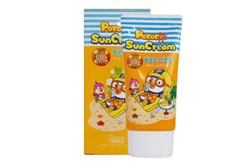Крем Pororo Sun Cream водостойкий солнцезащитный детский SPF50+ PA+++, 50мл детский крем для загара weis sun expert солнцезащитный spf 50 75мл