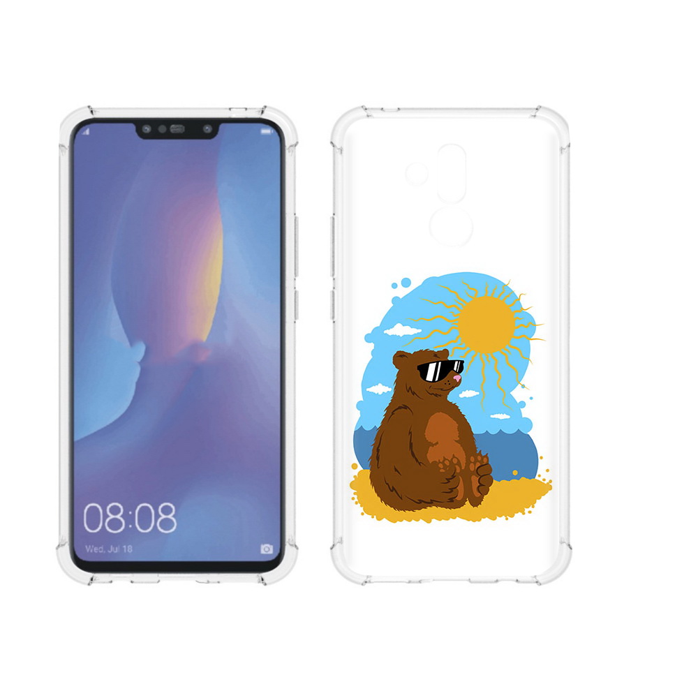 

Чехол MyPads Tocco для Huawei Mate 20 Lite медведь на чиле (PT117828.66.468), Прозрачный, Tocco