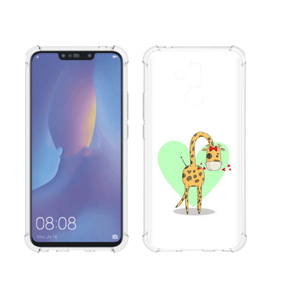 

Чехол MyPads Tocco для Huawei Mate 20 Lite Влюбленный жираф 14 февраля (PT117828.66.47), Прозрачный, Tocco