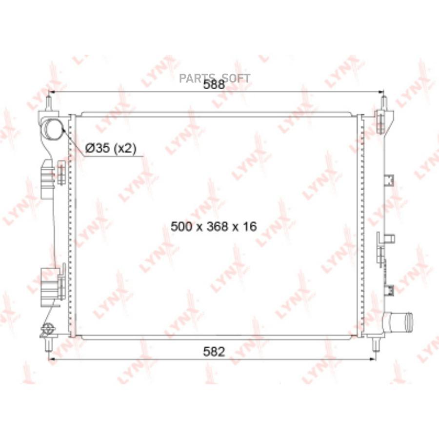 

Радиатор LYNXauto RB1048