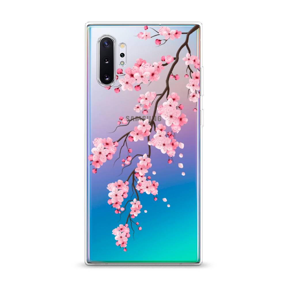 

Чехол Awog на Samsung Galaxy Note 10 + "Розовая сакура", Розовый;коричневый, 28550-8