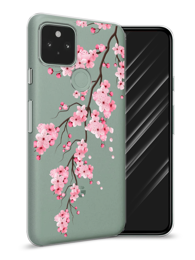 

Чехол Awog на Google Pixel 5A "Розовая сакура", Розовый;коричневый, 271050-8