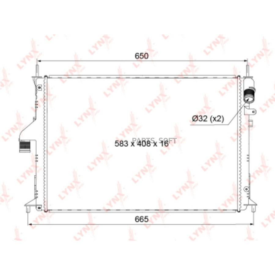 

Радиатор LYNXauto RB1024