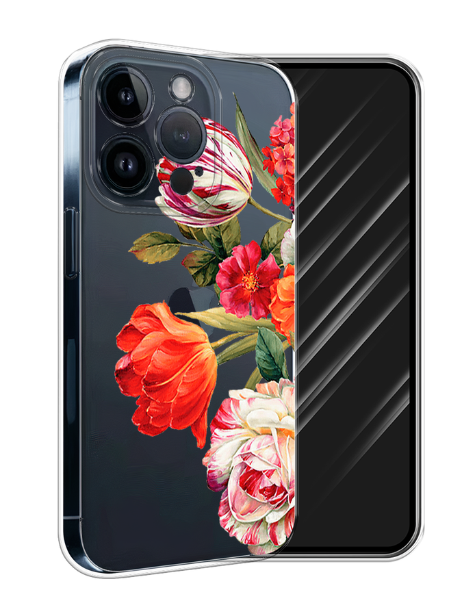 

Чехол Awog на Apple iPhone 15 Pro "Весенний букет", Красный;розовый;зеленый, 15750-1