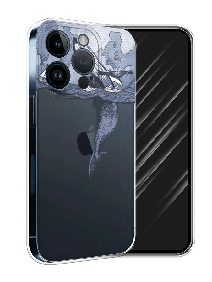 

Чехол Awog на Apple iPhone 15 Pro "Два измерения", Голубой;черный;прозрачный, 15750-1