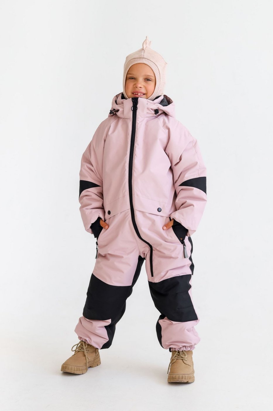 

Комбинезон детский Minidino B-KOM-006, пудра, 128, Розовый, B-KOM-006