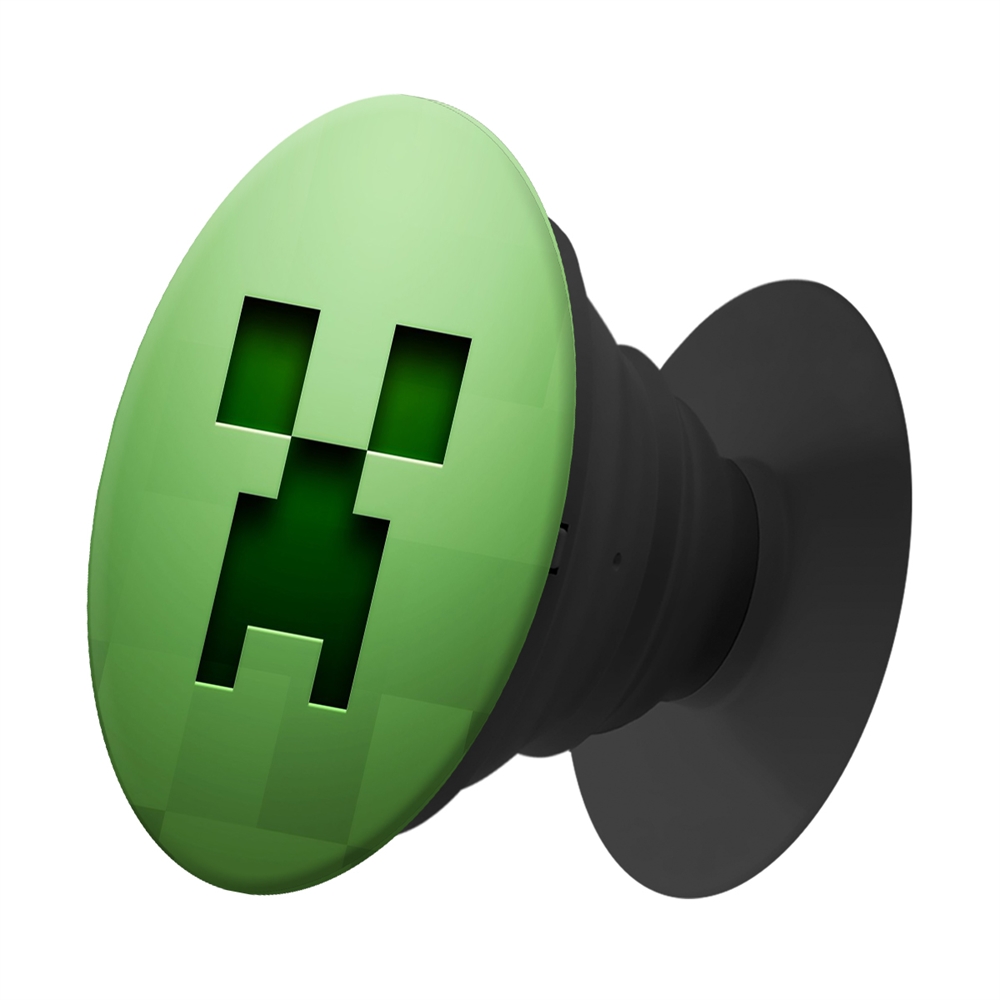 фото Пластмассовый держатель krutoff для телефона попсокет minecraft - лицо крипера