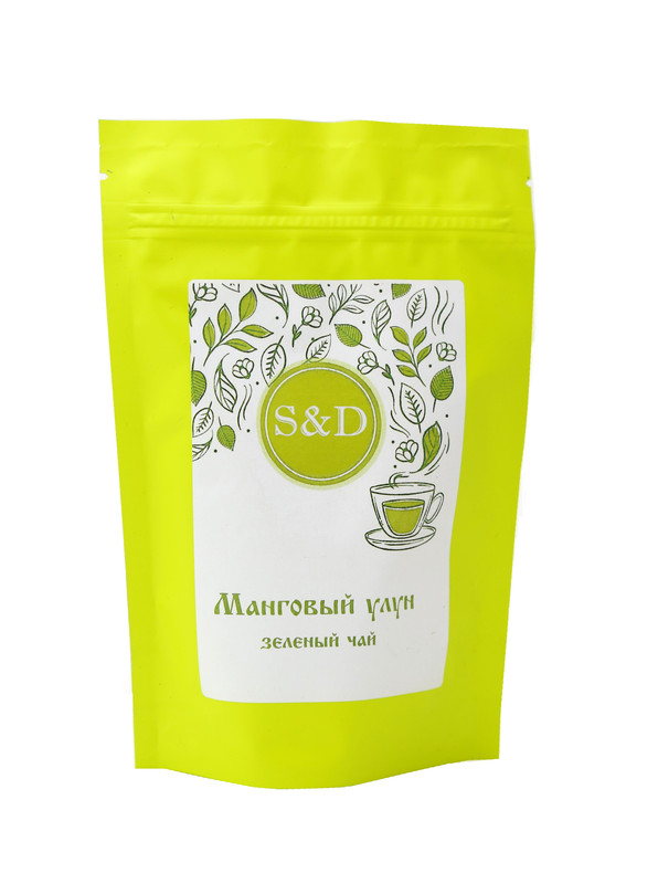 

Чай манговый улун, "S&D Чай", Зелёный Китайский листовой c кусочками манго, 100гр, Манговый улун