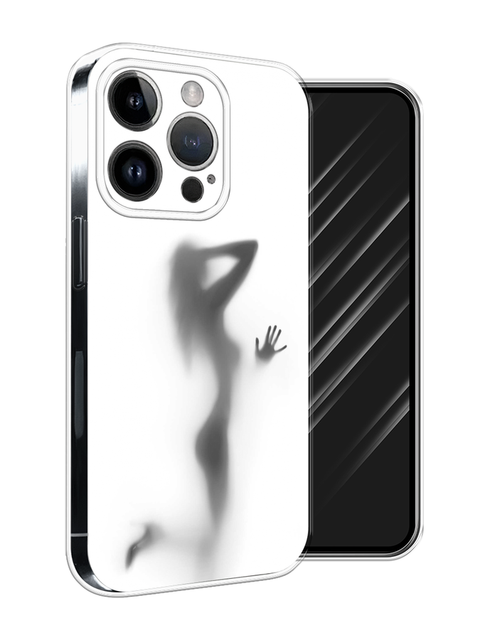 

Чехол Awog на Apple iPhone 15 Pro Max "Стекло в душе", Белый;серый;черный, 15850-1