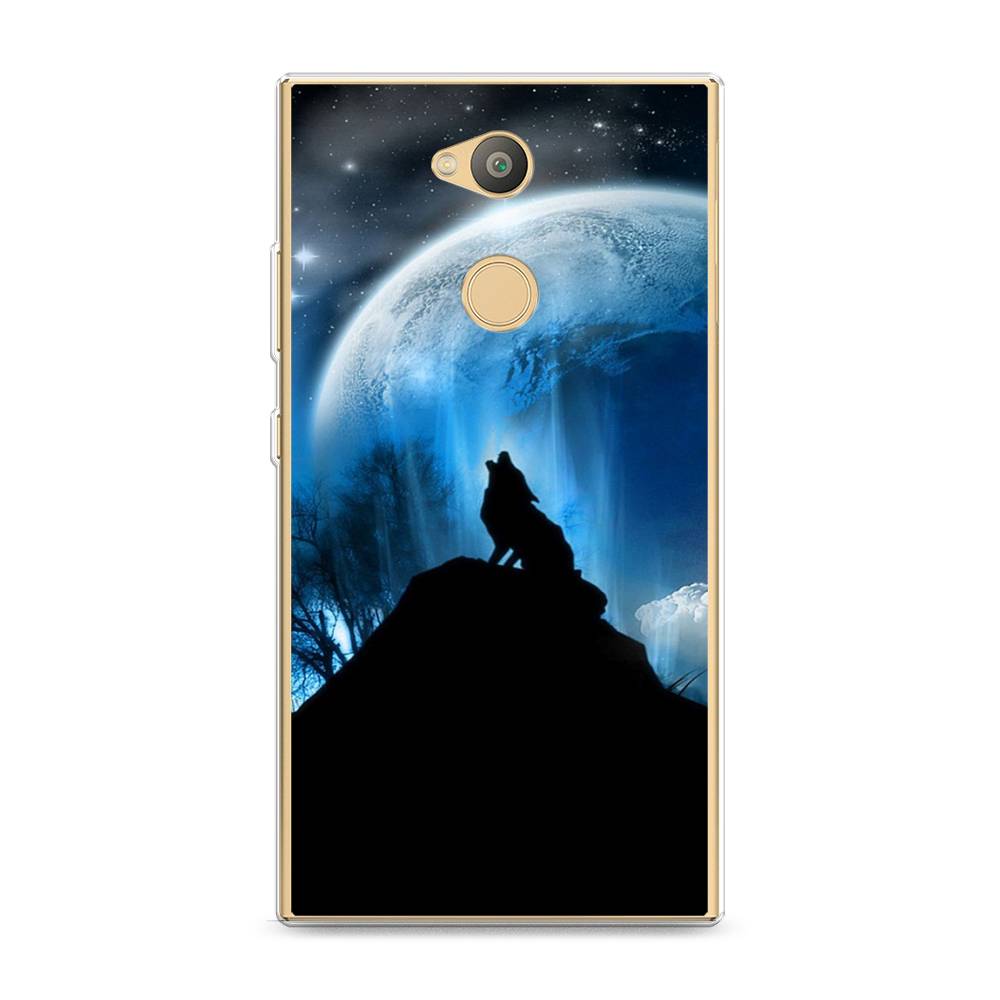 

Чехол для Sony Xperia L2 "Волк 2", Синий;черный;белый, 53450-1