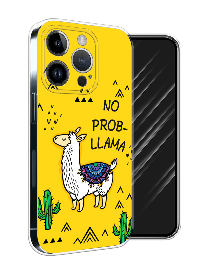 

Чехол Awog на Apple iPhone 15 Pro Max "No probLLama", Желтый;черный;синий, 15850-1