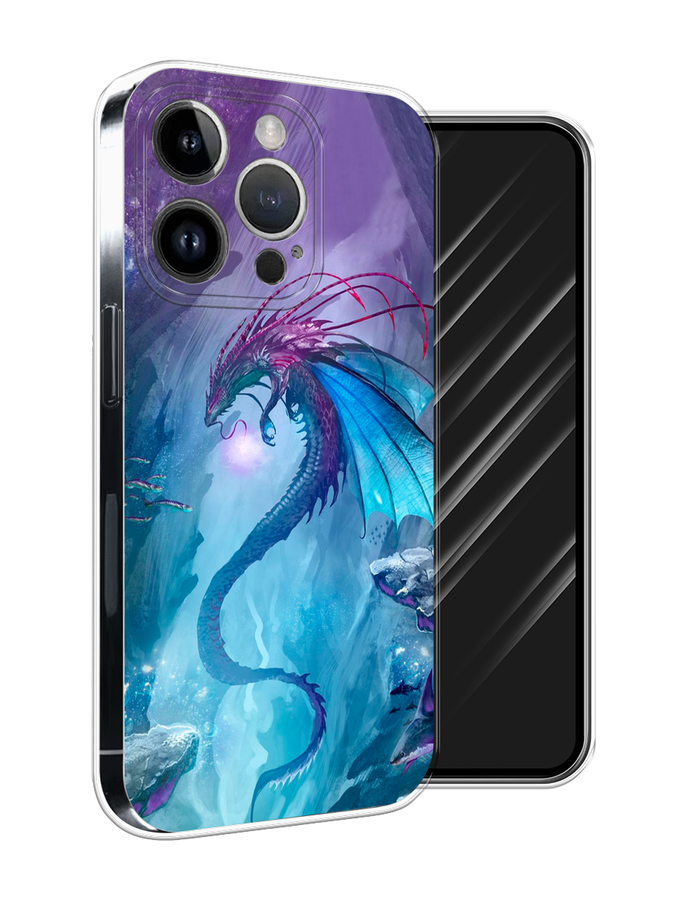 

Чехол Awog на Apple iPhone 15 Pro Max "Водный дракон", Голубой;фиолетовый;синий, 15850-1