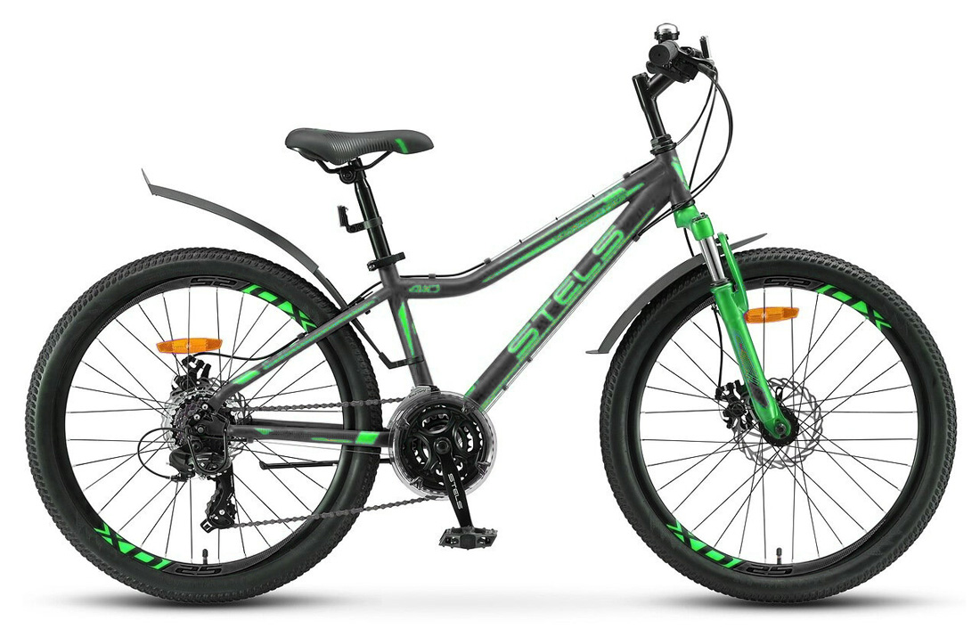 

Велосипед Stels Navigator-410 MD, чёрно-зелёный, LU082934