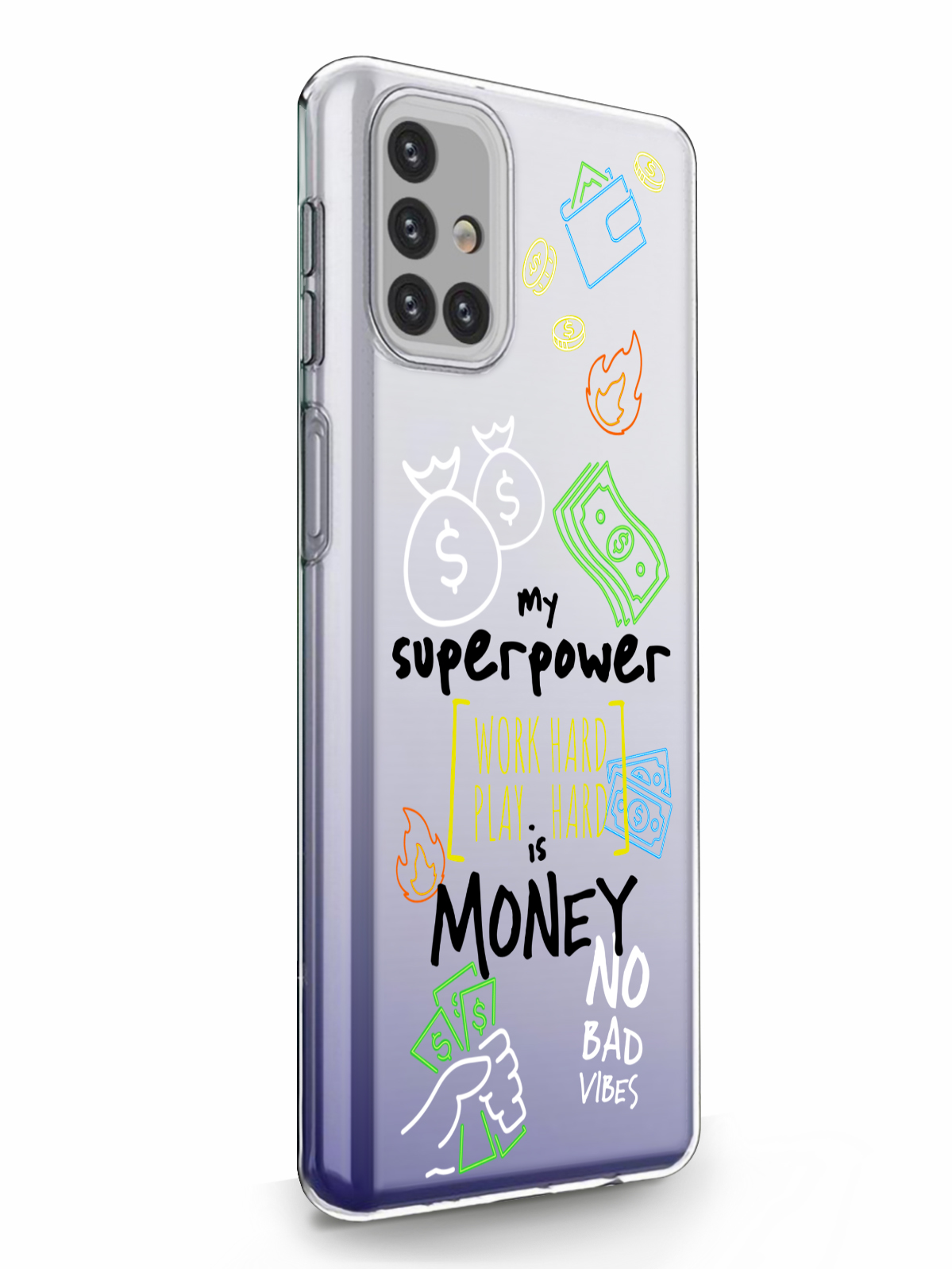 фото Чехол musthavecase для samsung galaxy m31s my superpower is money прозрачный