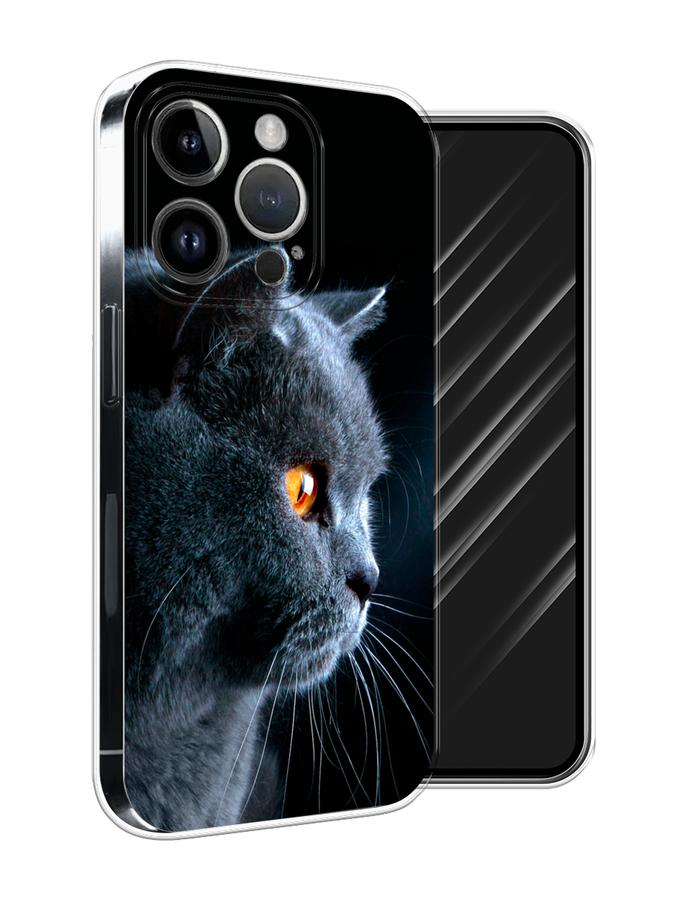 

Чехол Awog на Apple iPhone 15 Pro Max "Благородный кот британец", Черный;серый;оранжевый, 15850-1