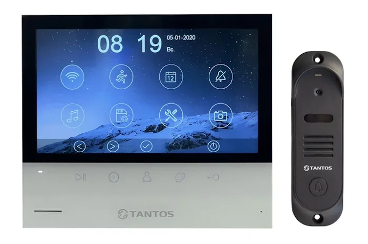 Комплект видеодомофона Tantos Selina HD M Tuya и Stich HD (черный) ip камера внутренняя xiaomi smart c200 2 мп 1080р с wi fi цвет белый