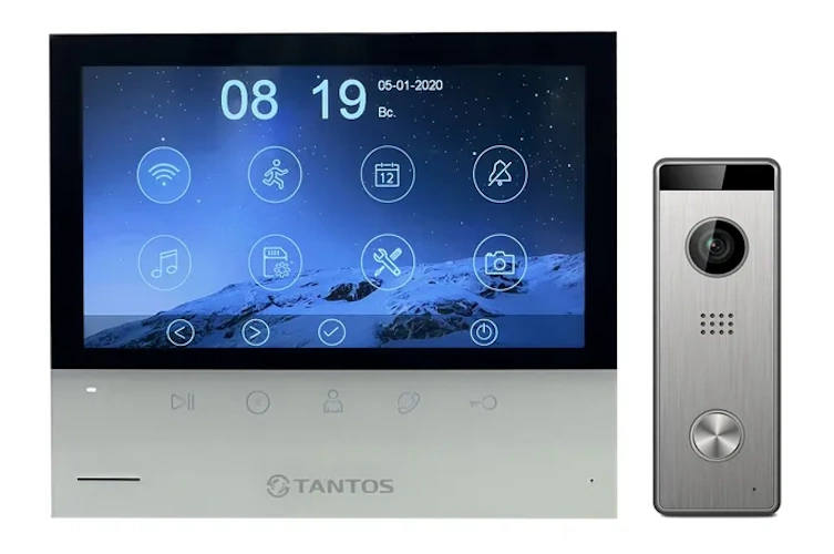 Комплект видеодомофона Tantos Selina HD M Tuya и Triniti HD ip камера внутренняя xiaomi smart c200 2 мп 1080р с wi fi цвет белый