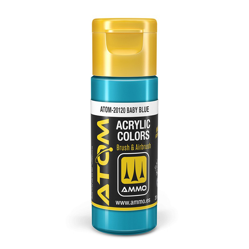 

Акриловая краска Ammo Mig ATOM COLOR Нежно-голубой / Baby Blue ATOM20120
