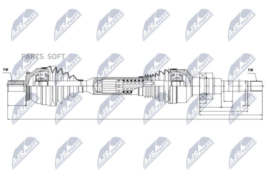 

Вал полуоси (привод в сборе) volvo xc90 d3/d5 02-14 vin 354476->, 3.2v6 vin 354979-> 02-14