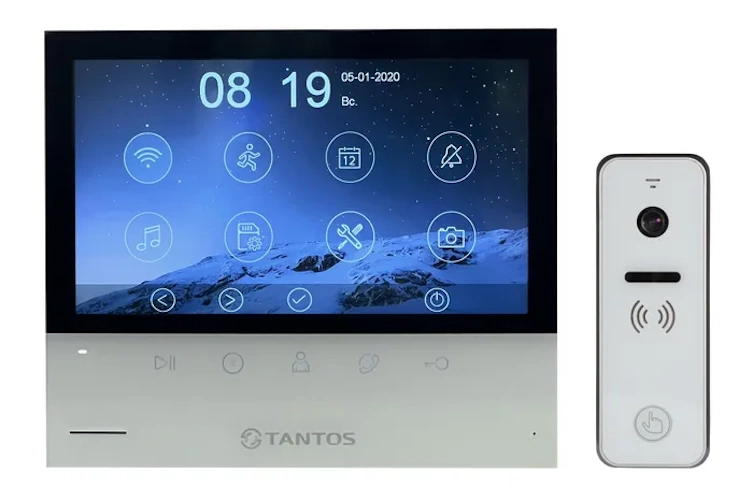 Комплект видеодомофона Tantos Selina HD M Tuya и iPanel 2 HD + (белая)