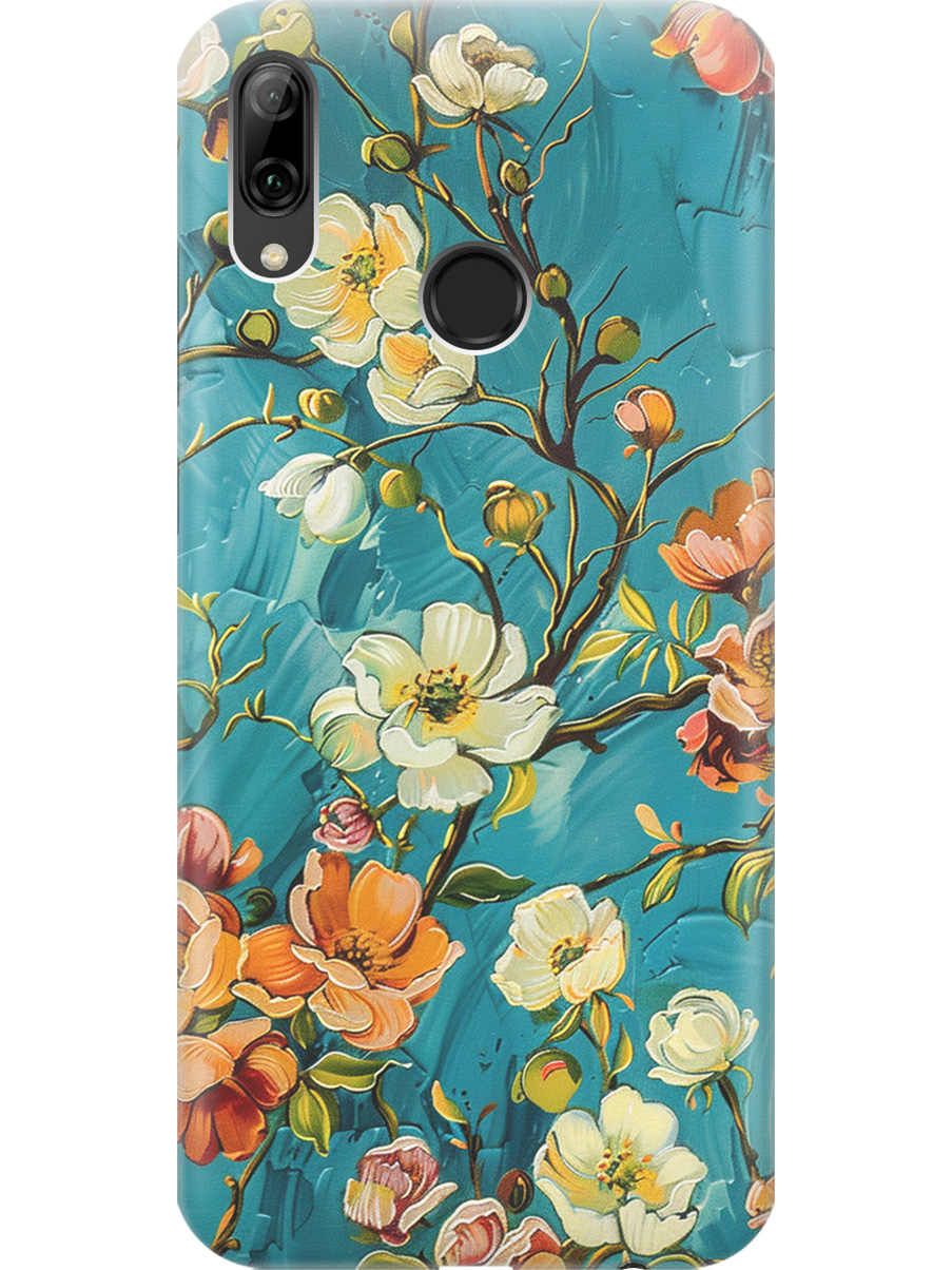 

Силиконовый чехол на Honor 10 Lite, Huawei P Smart (2019) с принтом "Винтажные цветочки", Прозрачный;белый;голубой, 720145823