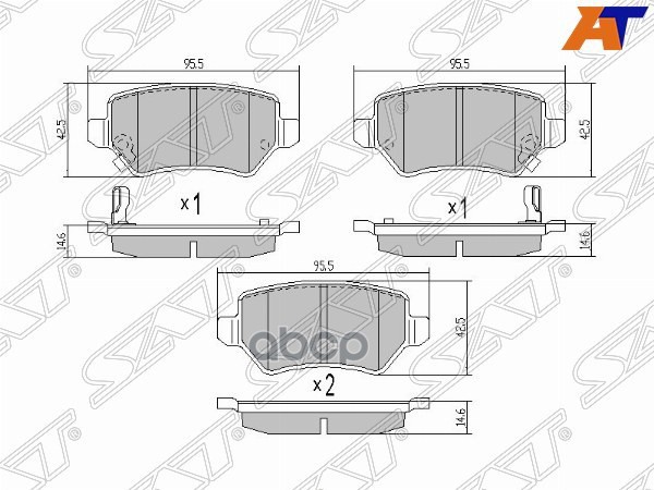 

Колодки тормозные зад LADA X-RAY/OPEL ASTRA G 98-05/H 05-/CORSA C 03-06/ZAFI SAT ST1605995