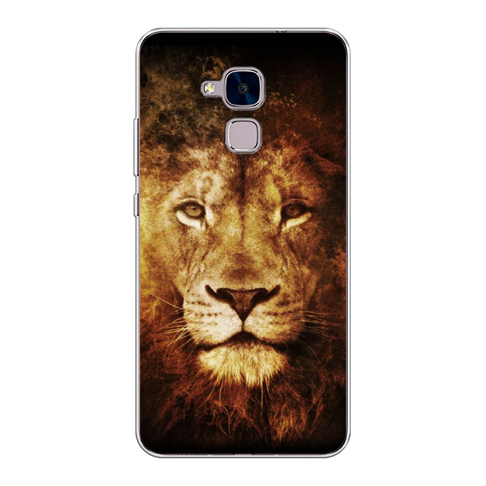 

Чехол на Honor 5C "Лев", Черный;коричневый;желтый, 60450-6